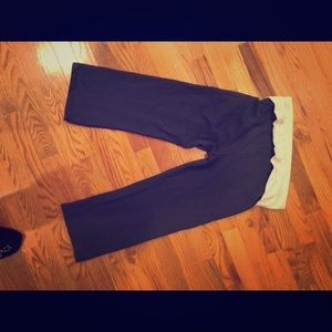 Aerie crop yoga pants in navy/grey